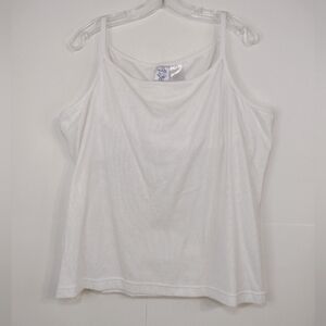 Just My Size women's white plus size stretch jersey size (18/W-20/W)